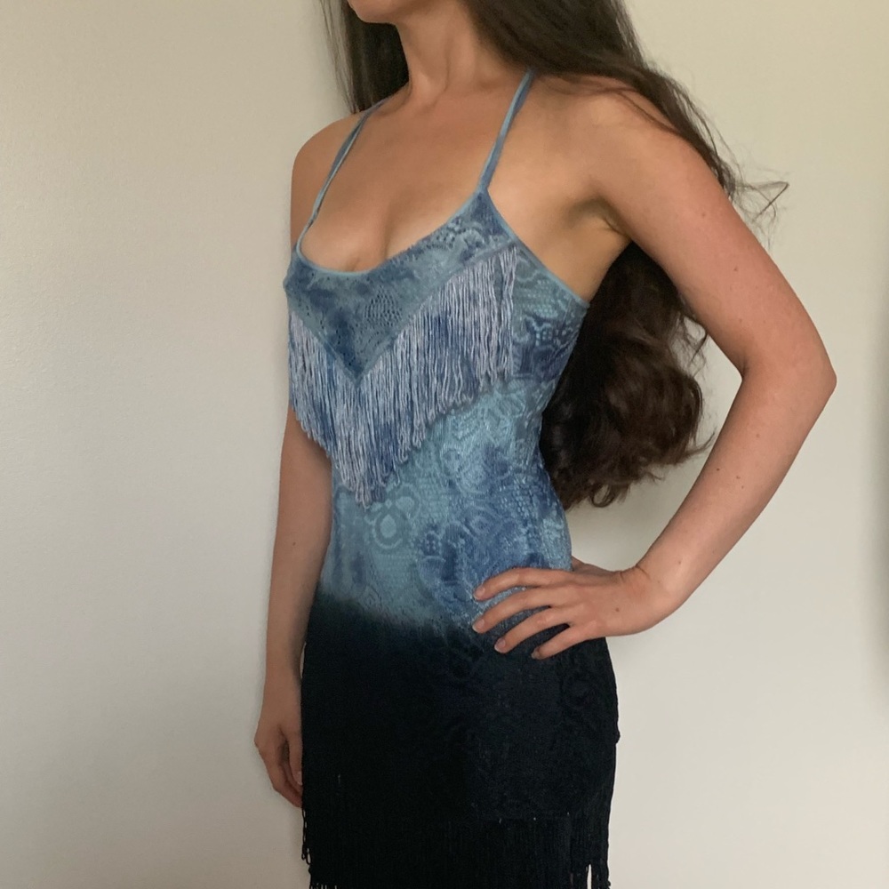 Free People ombré tassel dress